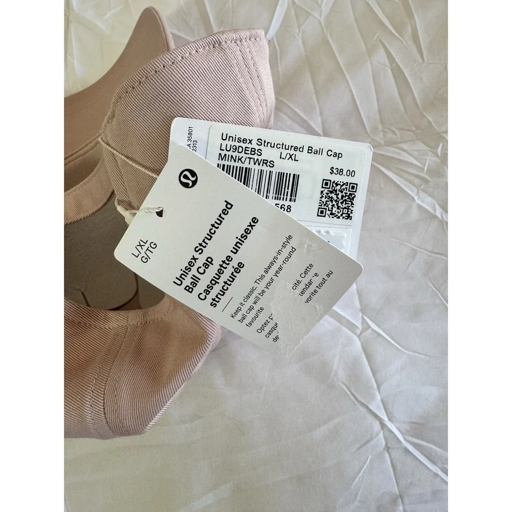 New Lululemon Unisex Classic Ball Cap Pink Sz L/XL Adjustable Soft Hat Logo - Picture 3 of 6